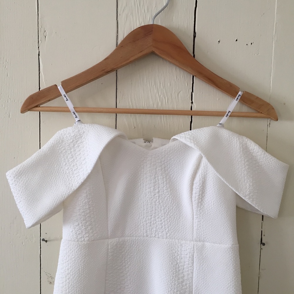 Bardot Eva, off the shoulder dress, white - Picture 3 of 5